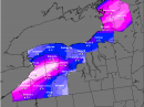 Snowfall totals as of mid-week. [NWS Graphic]